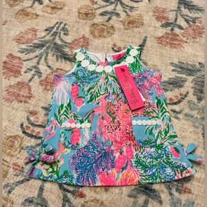 NWT Lilly Pulitzer 6-12M Baby Shift Dress with Bloomers- in ‘Celestial Blue’
